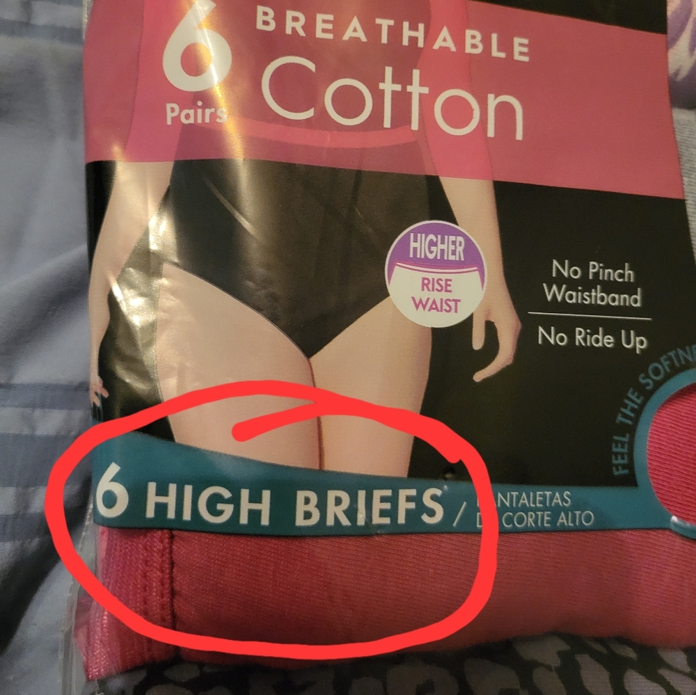 5 Pack, JMS Cotton "High" Briefs